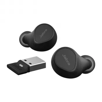 Jabra Evolve2 Buds - USB-A UC, True Wireless Stereo (TWS), Skambučiai/Muzika, 5,4 g, Ausinės, Juoda