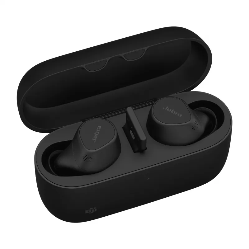 Jabra Evolve2 Buds - USB-A MS, belaidžiai, biurui/skambučių centrui, 5,4 g, ausinės, juodos
