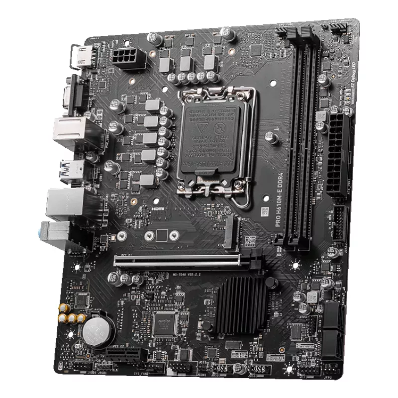 Motininė plokštė MSI PRO H610M-E DDR4 LGA 1700 micro ATX, Intel H610, 2x DDR4 DIMM, max 64GB, M.2, 4x SATA III, HDMI 2.1