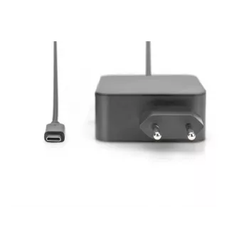 Nešiojamojo kompiuterio USB-C įkroviklis Digitus DA-10071 65W, vidaus naudojimui, AC, juodos spalvos