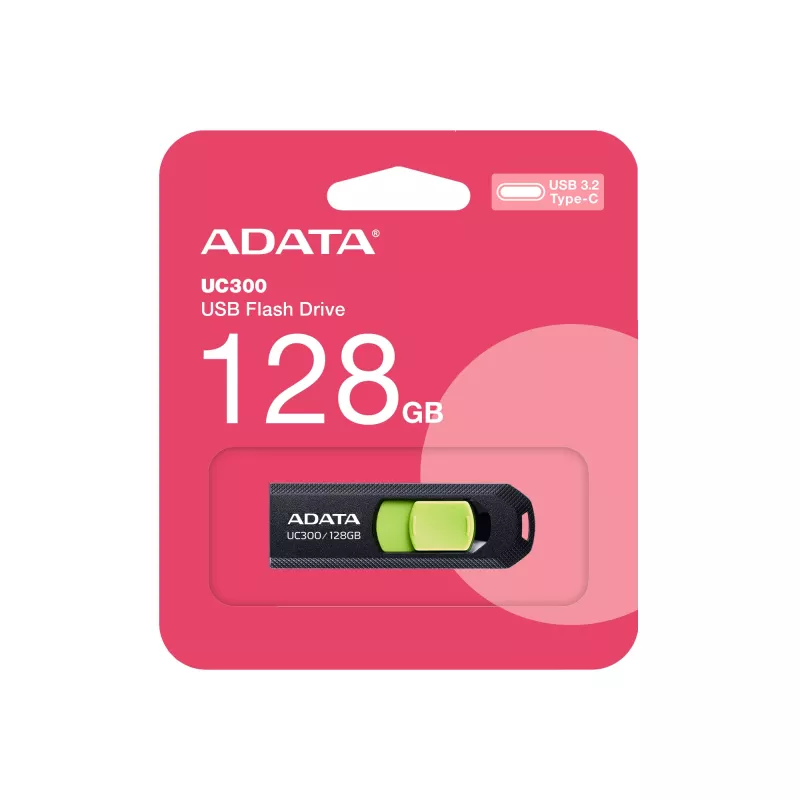 ADATA ACHO-UC300-128G-RNB USB atmintukas 128 GB USB Type-C 3.2 Gen 1 (3.1 Gen 1) Juoda