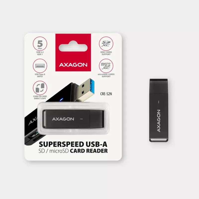 Card Reader Axagon CRE-S2N USB 3.2 Gen 1 Type-A Juoda