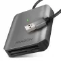 „Axagon CRE-S3“ išorinis USB-A 3.2 Gen 1 3 lizdų ir LUN SD/microSD/CF kortelių skaitytuvas USB 3.2 Gen 1 (3.1 Gen 1) Type-A pilka