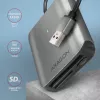 „Axagon CRE-S3“ išorinis USB-A 3.2 Gen 1 3 lizdų ir LUN SD/microSD/CF kortelių skaitytuvas USB 3.2 Gen 1 (3.1 Gen 1) Type-A pilka