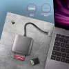 „Axagon CRE-S3“ išorinis USB-A 3.2 Gen 1 3 lizdų ir LUN SD/microSD/CF kortelių skaitytuvas USB 3.2 Gen 1 (3.1 Gen 1) Type-A pilka