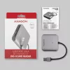 „Axagon CRE-S3“ išorinis USB-A 3.2 Gen 1 3 lizdų ir LUN SD/microSD/CF kortelių skaitytuvas USB 3.2 Gen 1 (3.1 Gen 1) Type-A pilka