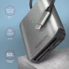 Axagon CRE-S3C Aliumininis didelės spartos USB-C 3.2 Gen 1 atminties kortelių skaitytuvas. 3 lizdai, UHS-II