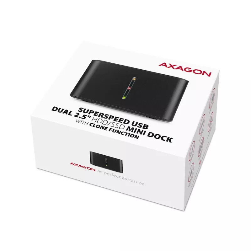 Axagon ADSA-D25 SuperSpeed USB DUAL 2,5 colio SSD/HDD MINI dokas