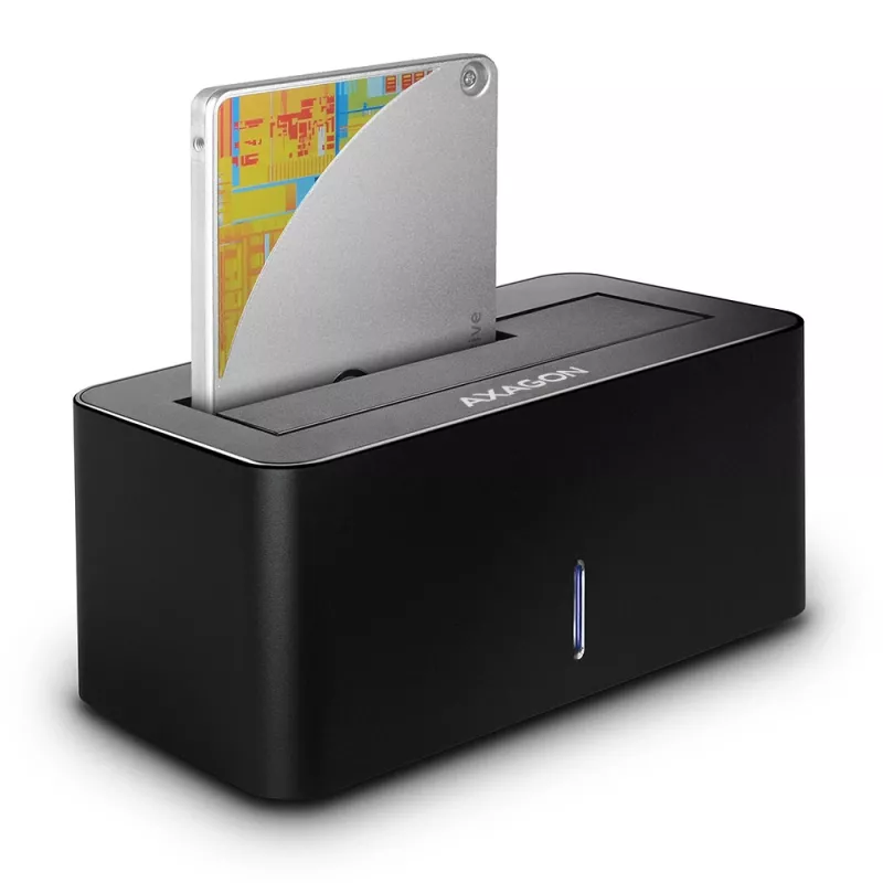 Axagon ADSA-SN stacionari diskų prijungimo stotelė USB 3.2 Gen 1 (3.1 Gen 1) Type-A Juoda