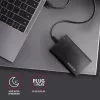 2,5 colio HDD/SSD dėklas AXAGON EE25-A6C — SATA, USB 3.2 Gen 1 (Type-C ir Type-A), aliuminis, juodas