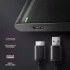 HDD/SSD dėklas AXAGON EE25-A6M — 2,5 colio SATA, USB 3.2 Gen 1 (5 Gbit/s), Micro-USB B į USB Type-A, aliuminis, juodas
