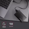 HDD/SSD dėklas AXAGON EE25-A6M — 2,5 colio SATA, USB 3.2 Gen 1 (5 Gbit/s), Micro-USB B į USB Type-A, aliuminis, juodas