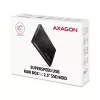 HDD/SSD dėklas AXAGON EE25-A6M — 2,5 colio SATA, USB 3.2 Gen 1 (5 Gbit/s), Micro-USB B į USB Type-A, aliuminis, juodas