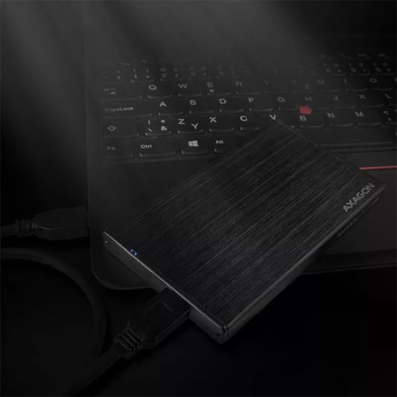 Axagon EE25-XA6 kompaktiškas aliumininis USB 3.2 Gen 1 - SATA 6G išorinis dėklas, skirtas 2,5 colio SSD/HDD