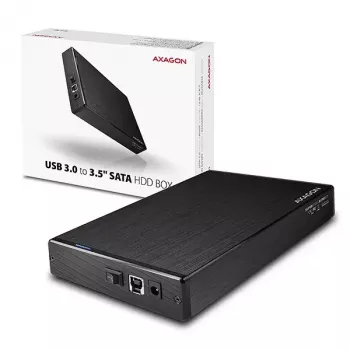 Axagon EE35-XA3 kompaktiškas aliumininis USB 3.2 Gen 1 išorinis dėklas SATA, skirtas 3,5 colio HDD