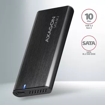 SSD dėklas Axagon EEM2-SBC USB-C 3.2 Gen 2 juodas M.2