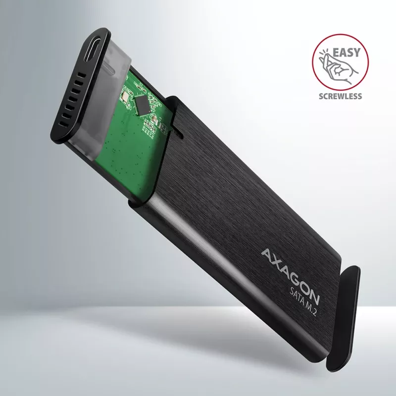 SSD dėklas Axagon EEM2-SBC USB-C 3.2 Gen 2 juodas M.2