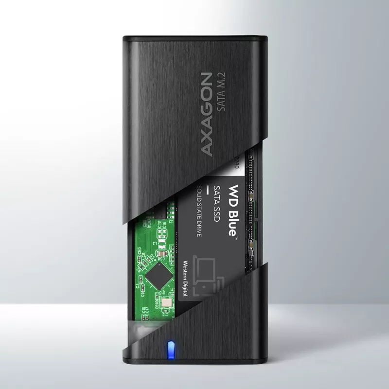SSD dėklas Axagon EEM2-SBC USB-C 3.2 Gen 2 juodas M.2