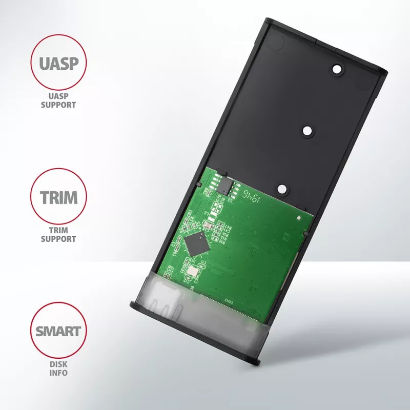 SSD dėklas Axagon EEM2-SBC USB-C 3.2 Gen 2 juodas M.2