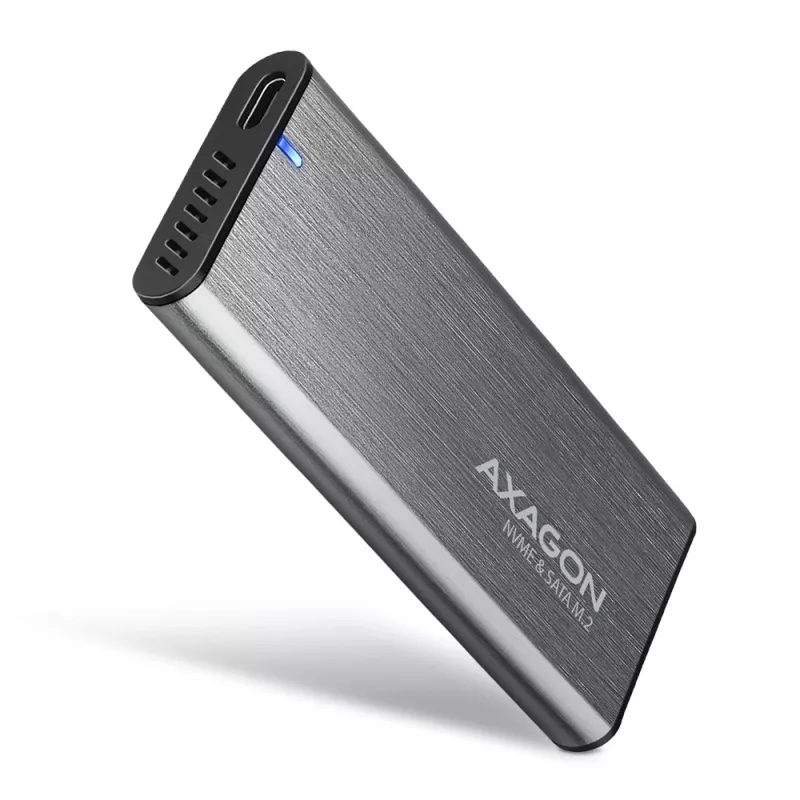 Axagon EEM2-SG2 SuperSpeed+ USB-C – M.2 NVMe ir SATA SSD RAW dėžutė