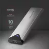 Axagon EEM2-UG2 išorinis USB-C 10Gbps metalinis dėklas M.2 NVMe SSD diskams. Sidabrinis