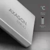 Axagon EEM2-UG2 išorinis USB-C 10Gbps metalinis dėklas M.2 NVMe SSD diskams. Sidabrinis
