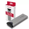 Axagon EEM2-UG2 išorinis USB-C 10Gbps metalinis dėklas M.2 NVMe SSD diskams. Sidabrinis