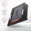 Axagon RSS-CD09 2.5 inch SSD/HDD krepšelis į DVD lizdą 9.5 mm LED ALU sąsajos kortelės/adapteris vidinis SATA