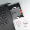 Axagon RSS-CD09 2.5 inch SSD/HDD krepšelis į DVD lizdą 9.5 mm LED ALU sąsajos kortelės/adapteris vidinis SATA