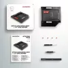 Axagon RSS-CD09 2.5 inch SSD/HDD krepšelis į DVD lizdą 9.5 mm LED ALU sąsajos kortelės/adapteris vidinis SATA
