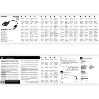 Vaizdo kabelio adapteris Axagon RVD-VGN DisplayPort į VGA 0,16 m