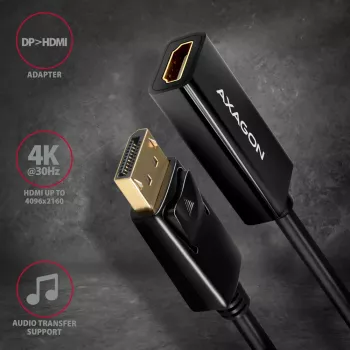 Axagon RVD-HI14N DisplayPort -> HDMI 1.4 adapteris 4K/30Hz
