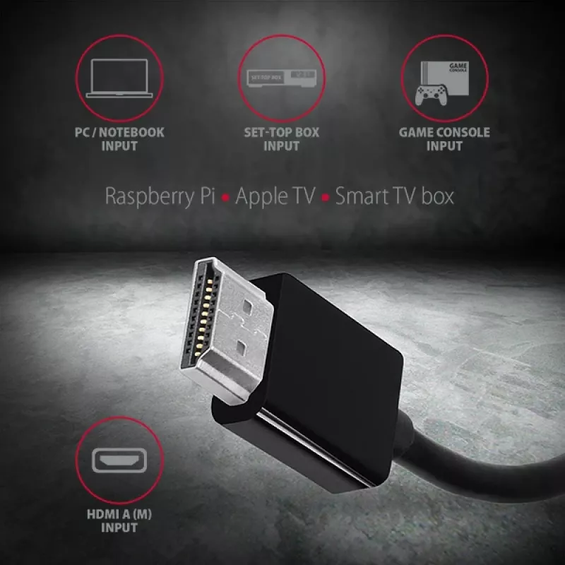 Axagon RVH-VGAN HDMI -> VGA adapteris FullHD, 1920x1200, garso išvestis, maitinimo įvestis