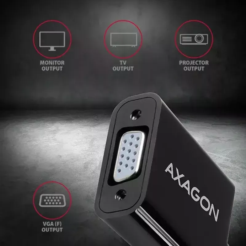 Axagon RVH-VGN HDMI -> VGA adapteris FullHD, 1920x1200