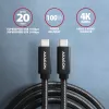 Axagon BUCM32-CM10AB SPEED+ USB-C USB 20Gbps/100W kabelis 1 m