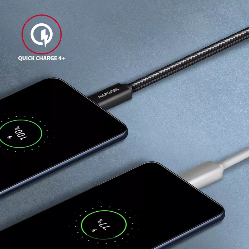 Axagon BUCM32-CM10AB SPEED+ USB-C USB 20Gbps/100W kabelis 1 m