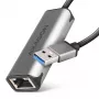 2.5 Gigabit Ethernet adapter AXAGON ADE-25R — USB Type-C, 10/100/1000/2500 Mbit, 5000 Mbit/s, aliuminis, pilka