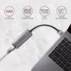 2.5 Gigabit Ethernet adapter AXAGON ADE-25R — USB Type-C, 10/100/1000/2500 Mbit, 5000 Mbit/s, aliuminis, pilka