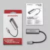2.5 Gigabit Ethernet adapter AXAGON ADE-25R — USB Type-C, 10/100/1000/2500 Mbit, 5000 Mbit/s, aliuminis, pilka