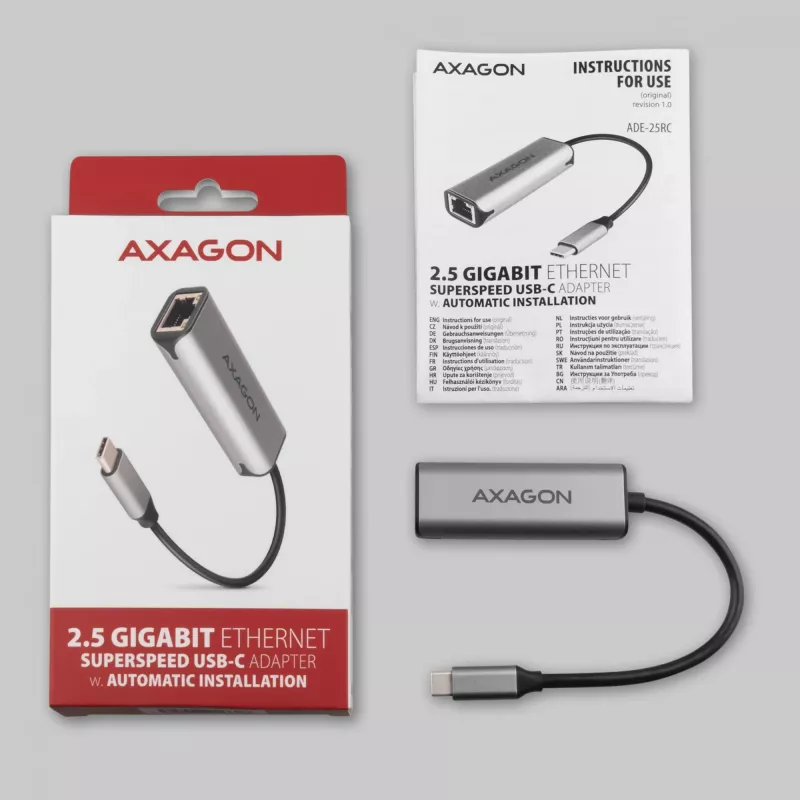 Axagon ADE-25RC SuperSpeed USB-C 2,5 gigabit eterneto adapteris