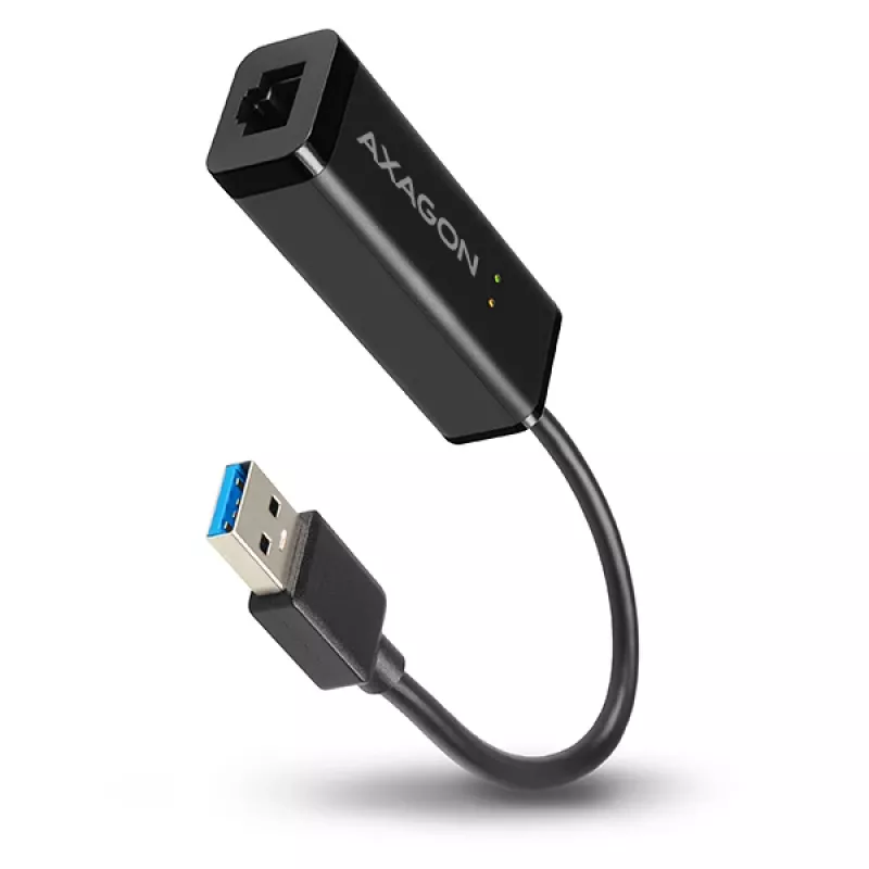 „Axagon ADE-SR“ USB-A gigabito eterneto adapteris, laidinis, USB, Ethernet, 1000 Mbit/s, juodos spalvos