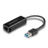 „Axagon ADE-SR“ USB-A gigabito eterneto adapteris, laidinis, USB, Ethernet, 1000 Mbit/s, juodos spalvos