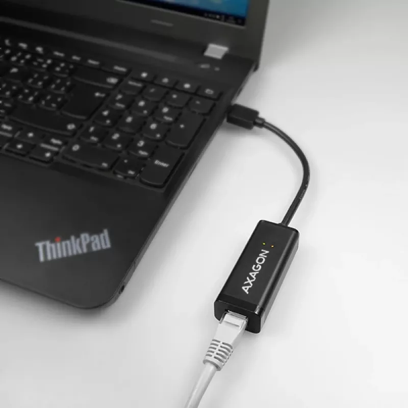 „Axagon ADE-SR“ USB-A gigabito eterneto adapteris, laidinis, USB, Ethernet, 1000 Mbit/s, juodos spalvos