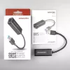 „Axagon ADE-SR“ USB-A gigabito eterneto adapteris, laidinis, USB, Ethernet, 1000 Mbit/s, juodos spalvos