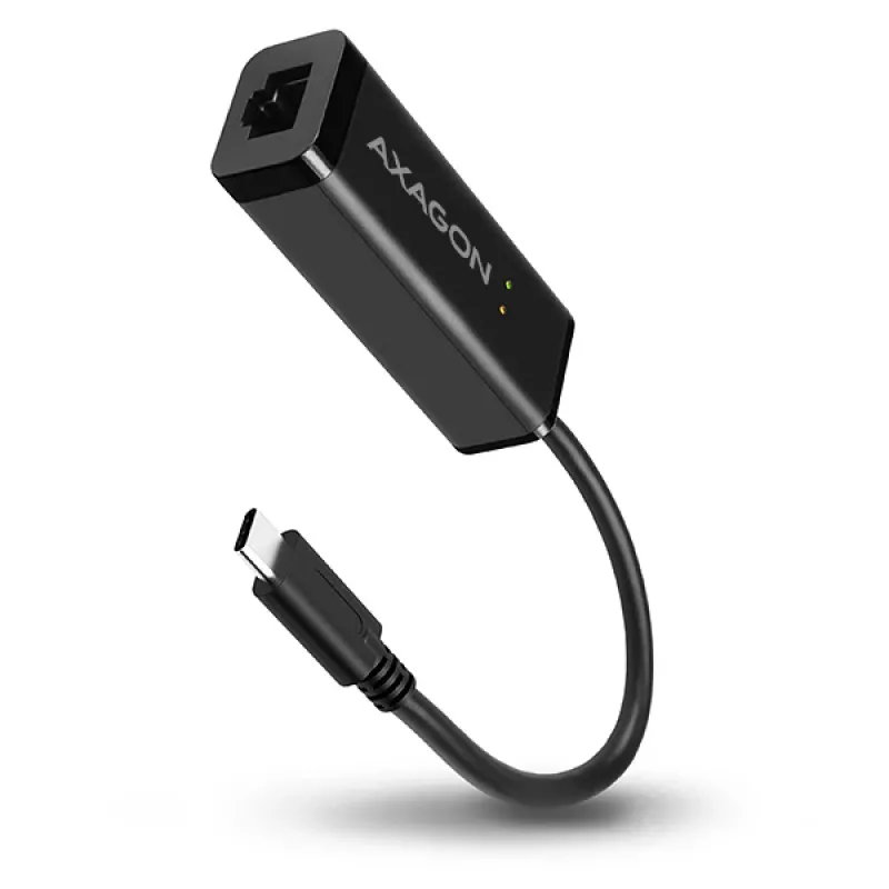 Axagon ADE-SRC USB-C gigabit eterneto adapteris, laidinis, USB Type-C, Ethernet, 1000 Mbit/s, juodas