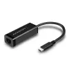 Axagon ADE-SRC USB-C gigabit eterneto adapteris, laidinis, USB Type-C, Ethernet, 1000 Mbit/s, juodas