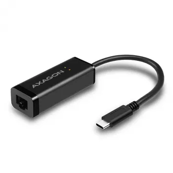Axagon ADE-SRC USB-C gigabit eterneto adapteris, laidinis, USB Type-C, Ethernet, 1000 Mbit/s, juodas