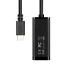 Axagon ADE-SRC USB-C gigabit eterneto adapteris, laidinis, USB Type-C, Ethernet, 1000 Mbit/s, juodas