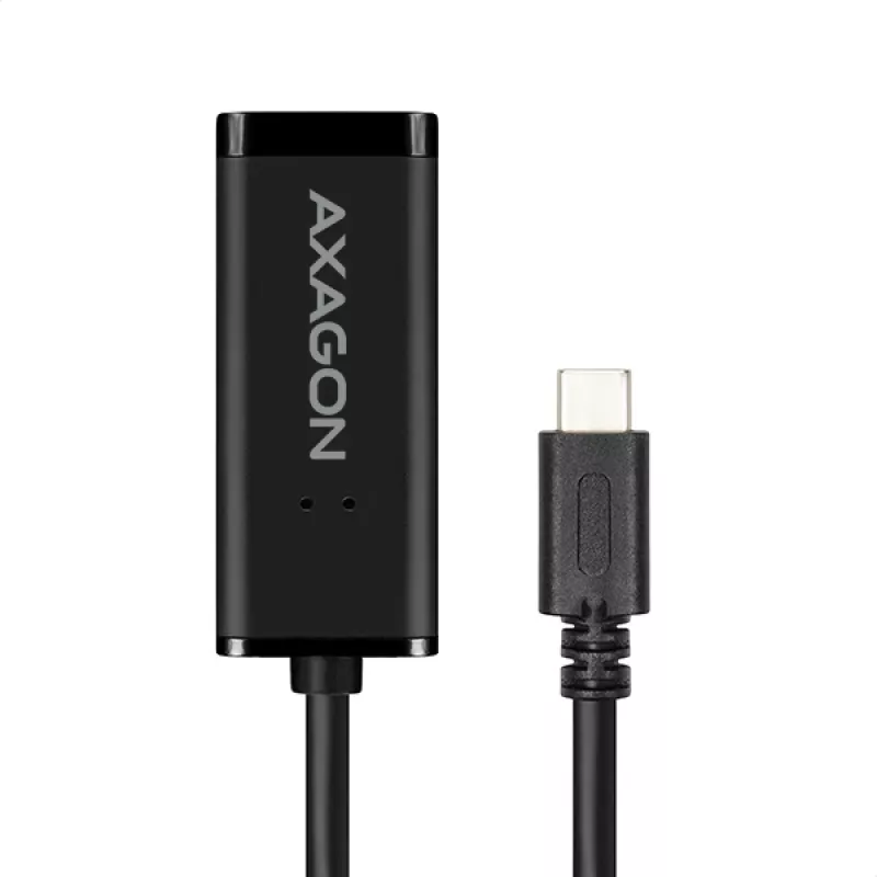 Axagon ADE-SRC USB-C gigabit eterneto adapteris, laidinis, USB Type-C, Ethernet, 1000 Mbit/s, juodas