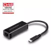 Axagon ADE-SRC USB-C gigabit eterneto adapteris, laidinis, USB Type-C, Ethernet, 1000 Mbit/s, juodas